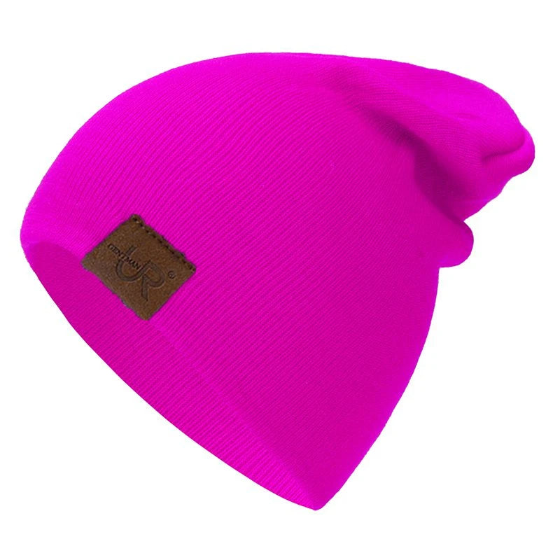 Gorro unissex URGENTMANestilo casual para homens e mulheres, quente, macio, de malha, elegante, liso, para uso diário, para inverno.