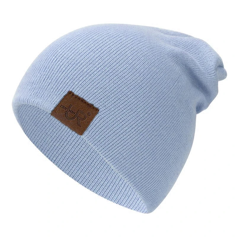 Gorro unissex URGENTMANestilo casual para homens e mulheres, quente, macio, de malha, elegante, liso, para uso diário, para inverno.