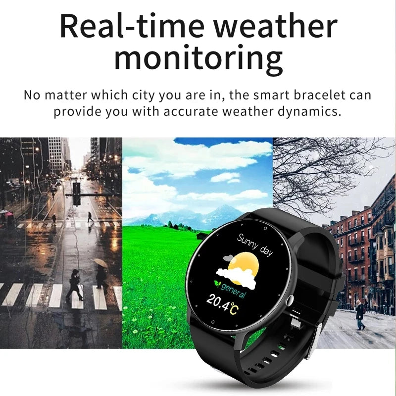 Relógio inteligente LIGE 2024, feminino, masculino, feminino, esportivo, fitness, monitor de frequência cardíaca, à prova d'água, para Xiaomi, Android e iOS