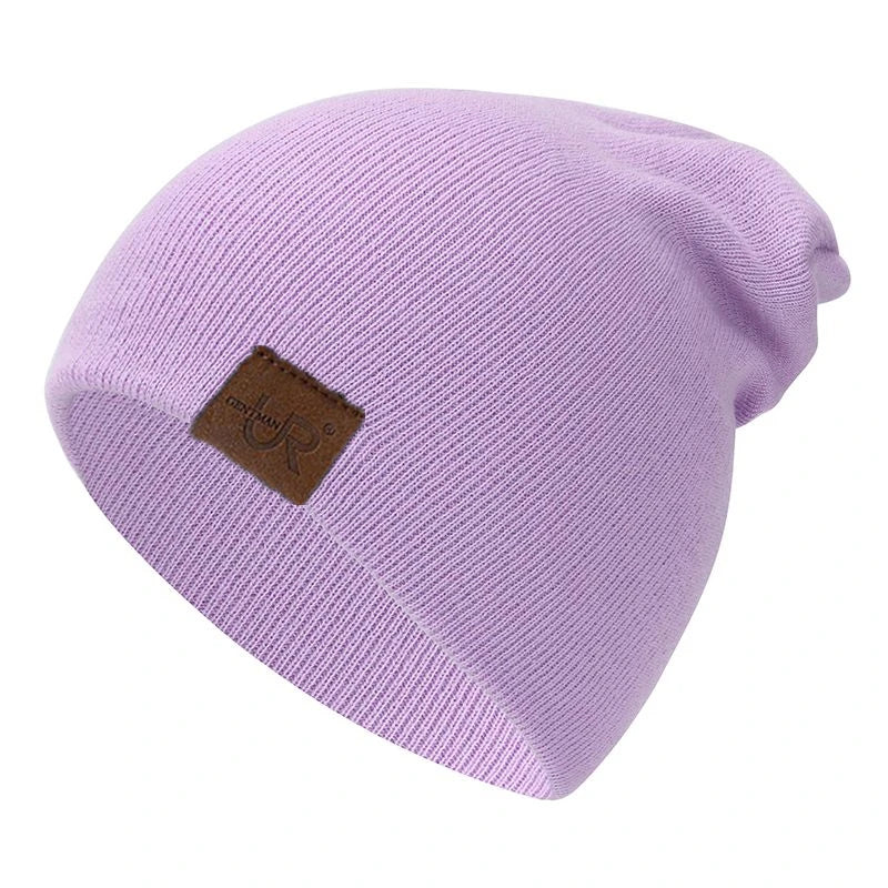Gorro unissex URGENTMANestilo casual para homens e mulheres, quente, macio, de malha, elegante, liso, para uso diário, para inverno.