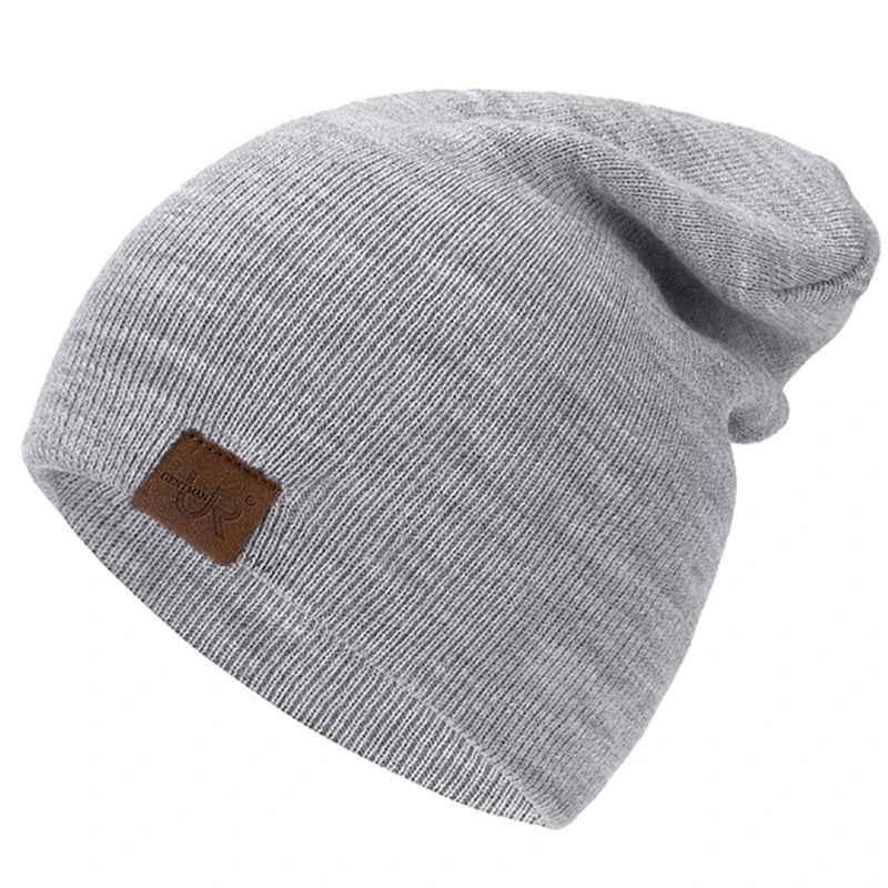 Gorro unissex URGENTMANestilo casual para homens e mulheres, quente, macio, de malha, elegante, liso, para uso diário, para inverno.