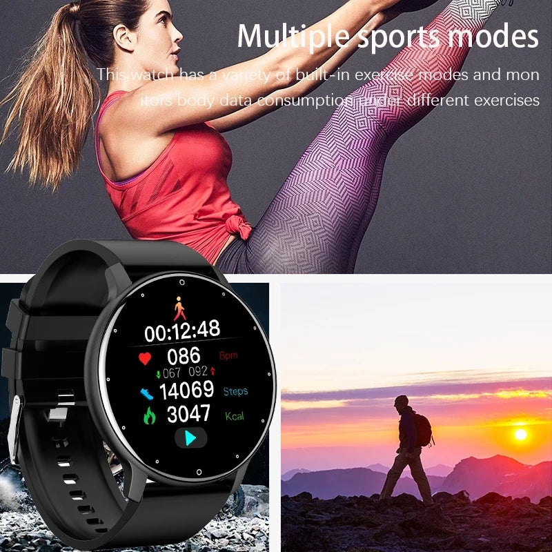 Relógio inteligente LIGE 2024, feminino, masculino, feminino, esportivo, fitness, monitor de frequência cardíaca, à prova d'água, para Xiaomi, Android e iOS
