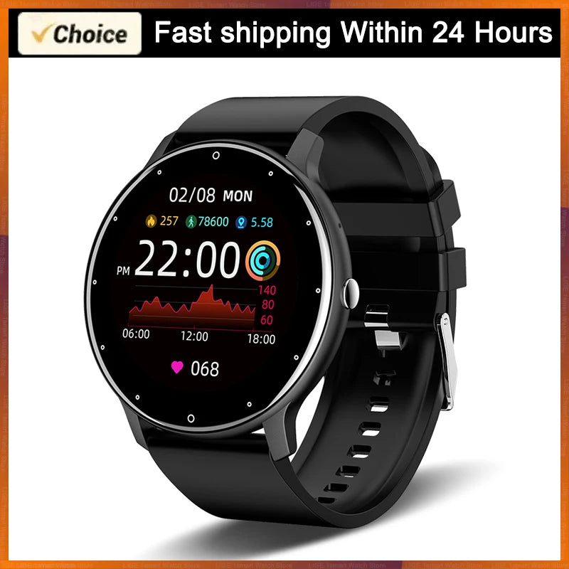 Relógio inteligente LIGE 2024, feminino, masculino, feminino, esportivo, fitness, monitor de frequência cardíaca, à prova d'água, para Xiaomi, Android e iOS