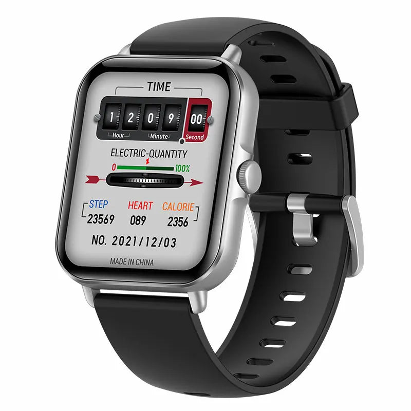 SmartWatch Bluetooth - Relógio inteligente esportivo à prova d'água com chamada e reprodução de música para homens e mulheres, iPhone e Android
