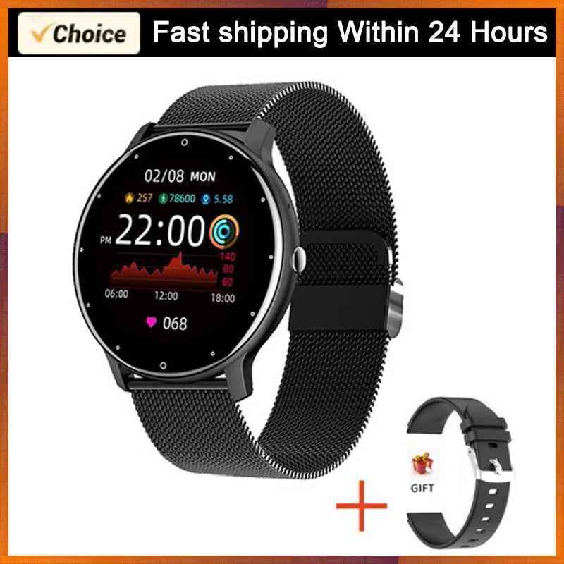 Relógio inteligente LIGE 2024, feminino, masculino, feminino, esportivo, fitness, monitor de frequência cardíaca, à prova d'água, para Xiaomi, Android e iOS