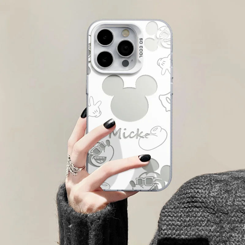 Capinha para celular iPhone 16 15 14 13 12 11Pro Max 7 8 Plus XR XS MAX MINI Y2K - Mickeys Minnies Mouses Back Shadow