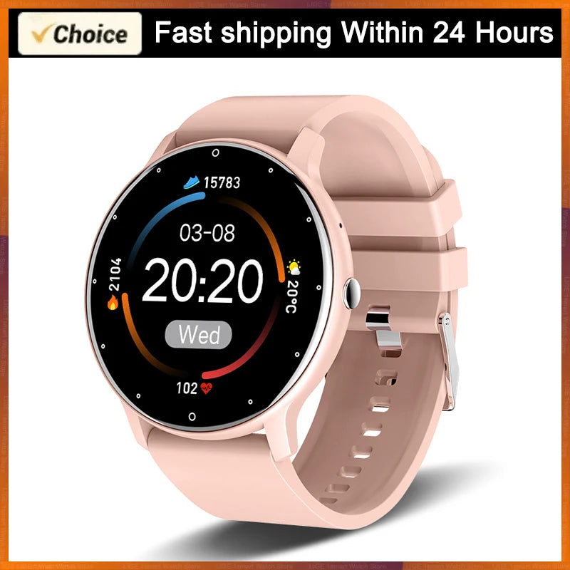 Relógio inteligente LIGE 2024, feminino, masculino, feminino, esportivo, fitness, monitor de frequência cardíaca, à prova d'água, para Xiaomi, Android e iOS