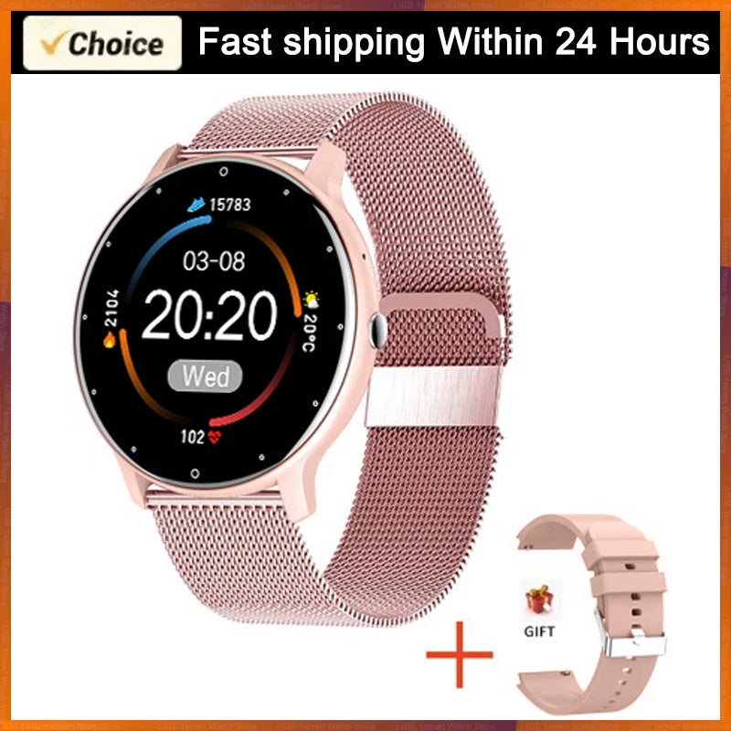 Relógio inteligente LIGE 2024, feminino, masculino, feminino, esportivo, fitness, monitor de frequência cardíaca, à prova d'água, para Xiaomi, Android e iOS