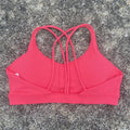 Sutiã fitness feminino de alta resistência, top esportivo com bojo.