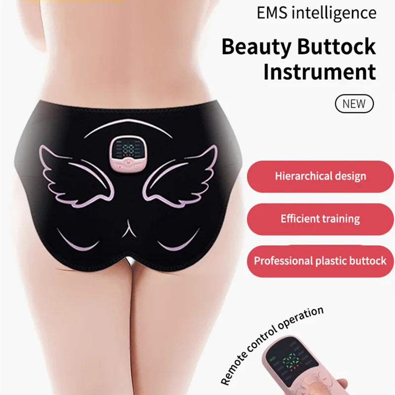 Estimulador muscular EMS para nádegas, treinador elétrico de quadril com controle remoto, tonificador de glúteos, levantamento de bumbum, modelagem corporal fina, equipamento de fitness.