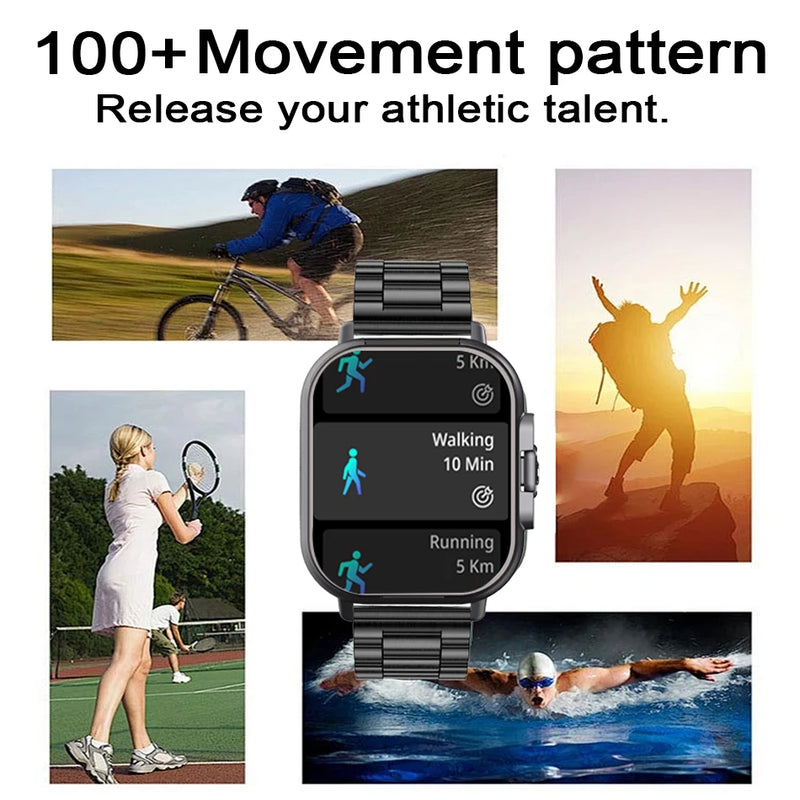 Relógio inteligente 2 em 1 2024 com fone de ouvido, Bluetooth, chamada, relógio masculino, GPS, monitoramento de frequência cardíaca, reprodução de música