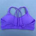 Sutiã fitness feminino de alta resistência, top esportivo com bojo.