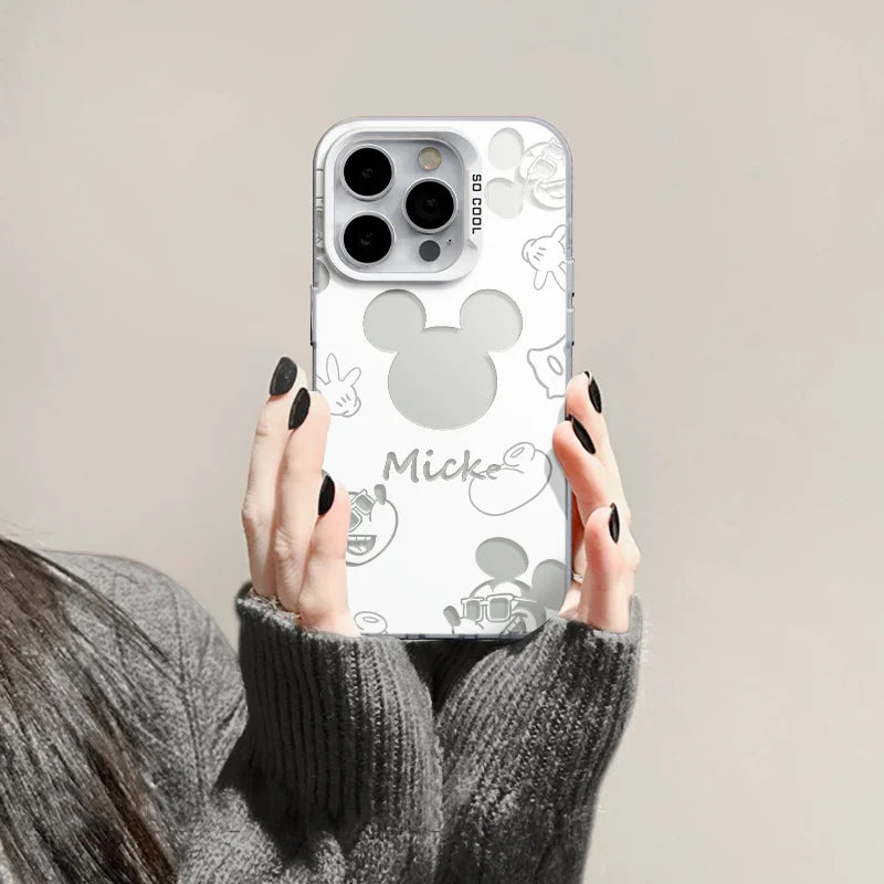 Capinha para celular iPhone 16 15 14 13 12 11Pro Max 7 8 Plus XR XS MAX MINI Y2K - Mickeys Minnies Mouses Back Shadow
