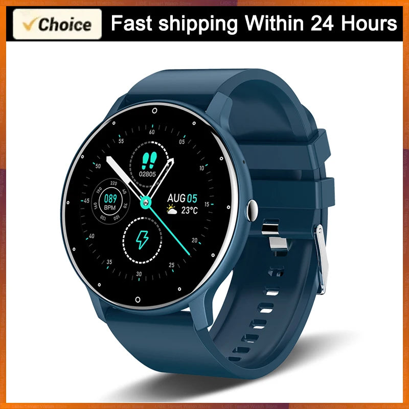 Relógio inteligente LIGE 2024, feminino, masculino, feminino, esportivo, fitness, monitor de frequência cardíaca, à prova d'água, para Xiaomi, Android e iOS