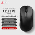 Mouse sem fio com fio leve AJAZZ AJ179 PRO PAW3395 com base de carregamento magnética ergonômico e macro para jogos para PC e laptop.
