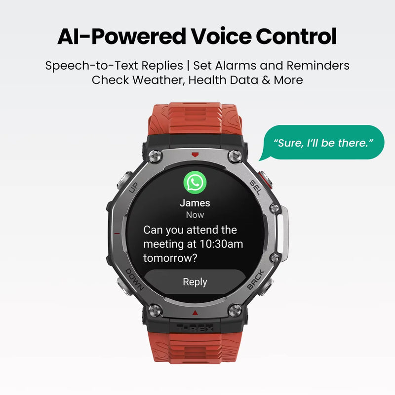 Amazfit T-Rex 3 Smartwatch para atividades ao ar livre com tela AMOLED de 48 mm, 6 sistemas de satélite, GPS de banda dupla, 170 modos esportivos