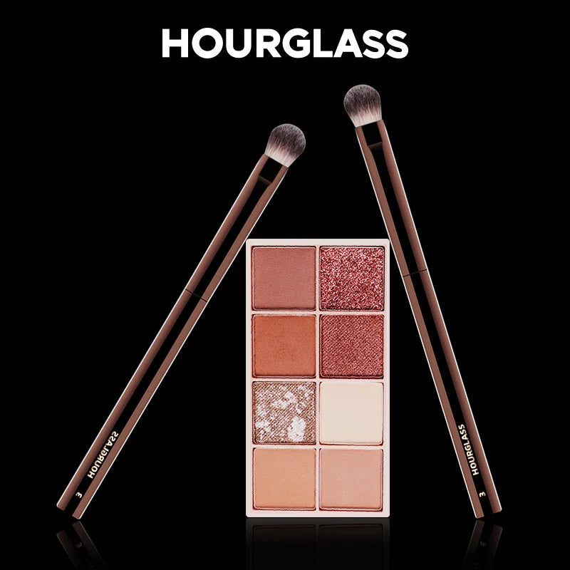 Pincéis de maquiagem ampulheta, pó, base, corretivo, blush, bronzer, sombra, sobrancelha, delineador, pincel de escultura.