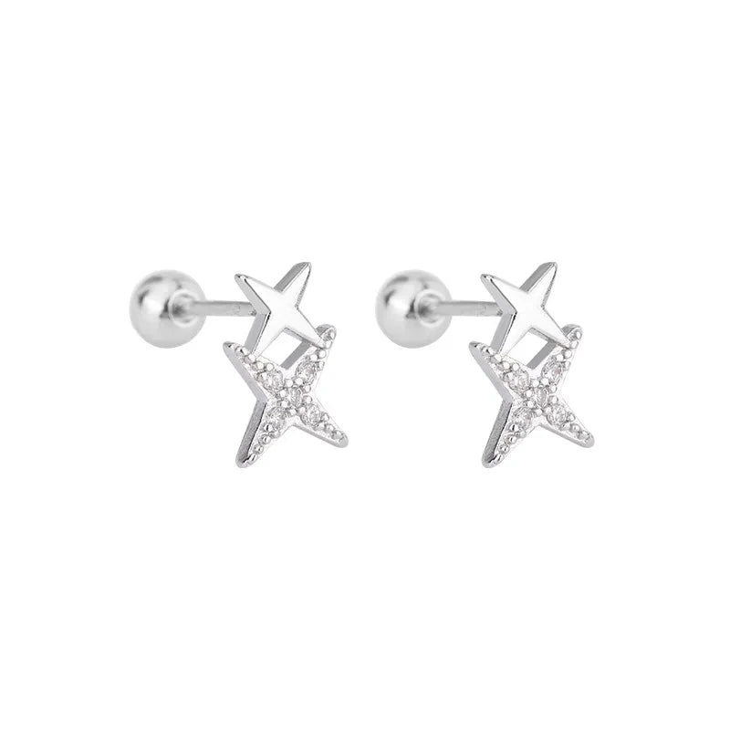 Brincos e Piercing Prata 925 Coreana.