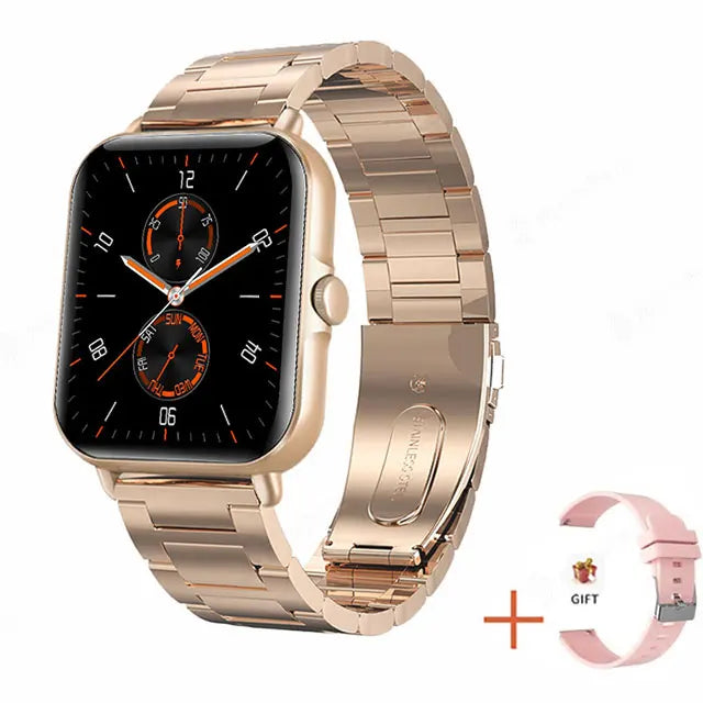 SmartWatch Bluetooth - Relógio inteligente esportivo à prova d'água com chamada e reprodução de música para homens e mulheres, iPhone e Android