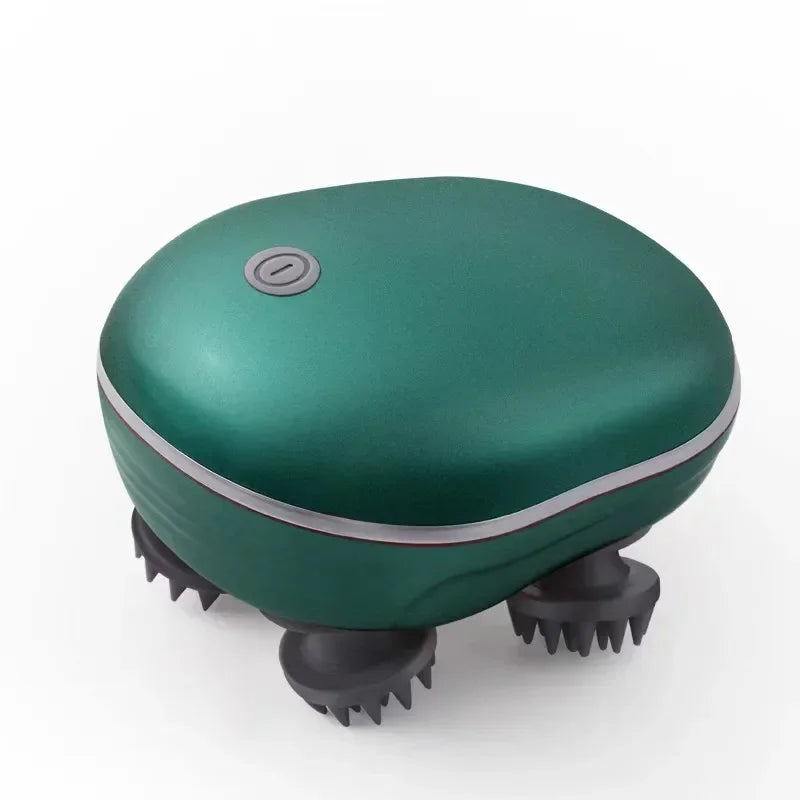 Massageador elétrico para couro cabeludo, terapia de luz vermelha, antiestresse, relaxamento, massagem corporal, remove tensão muscular, cansaço, ferramenta de massagem.