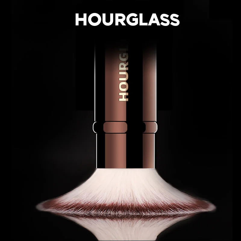 Pincéis de maquiagem ampulheta, pó, base, corretivo, blush, bronzer, sombra, sobrancelha, delineador, pincel de escultura.