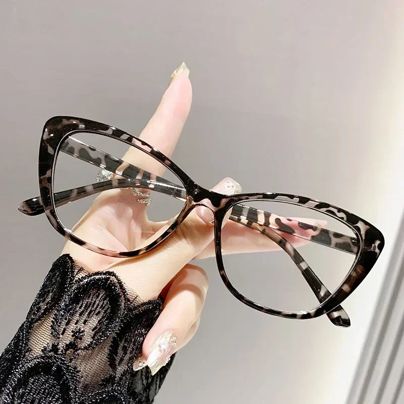 Óculos de leitura femininos fashion, óculos de leitura, design luxuoso e moderno, óculos para presbiopia, estilo olho de gato, anti-luz azul.
