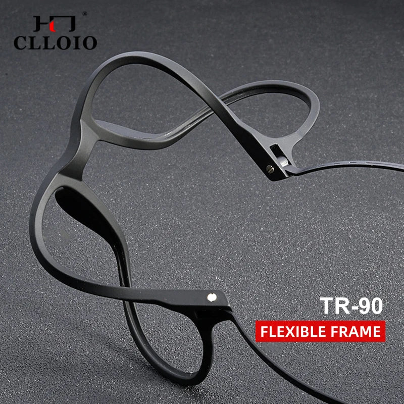 Óculos de leitura CLLOIO UltraLight de alta qualidade em titânio puro, anti-raios azuis, para miopia e hipermetropia, óculos de grau.