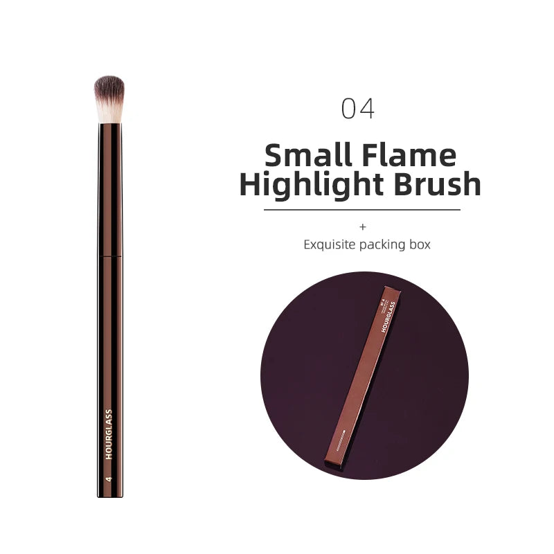 Pincéis de maquiagem ampulheta, pó, base, corretivo, blush, bronzer, sombra, sobrancelha, delineador, pincel de escultura.
