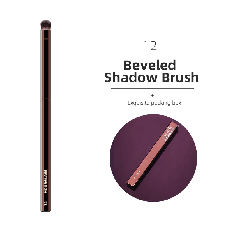 Pincéis de maquiagem ampulheta, pó, base, corretivo, blush, bronzer, sombra, sobrancelha, delineador, pincel de escultura.