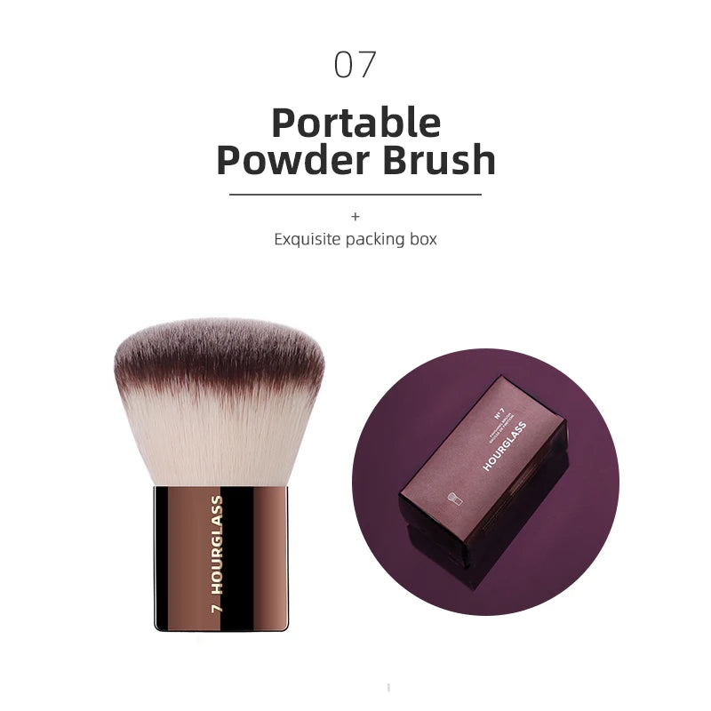Pincéis de maquiagem ampulheta, pó, base, corretivo, blush, bronzer, sombra, sobrancelha, delineador, pincel de escultura.